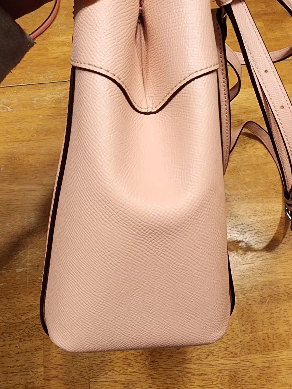 Coach Brooke Carryall Satchel in blush pink crossgrain leather, silver Hardware